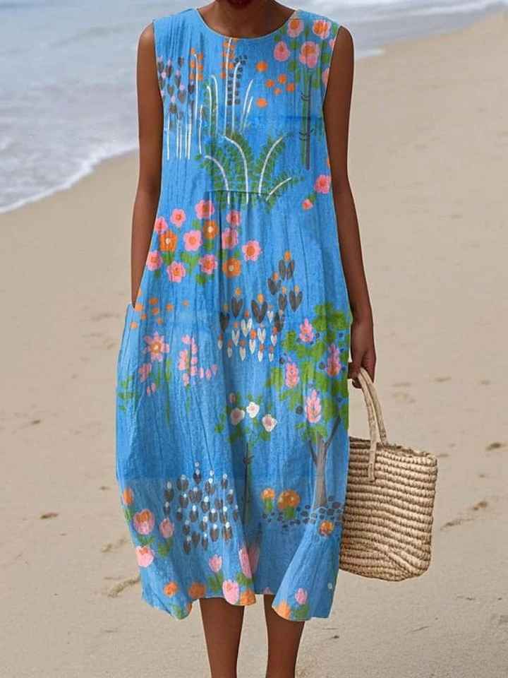 Robe imprimée brise d'été