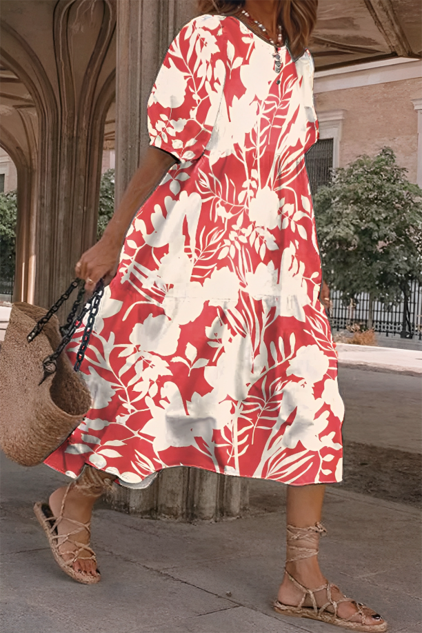 Iris | Robe Midi Élégante et Confortable