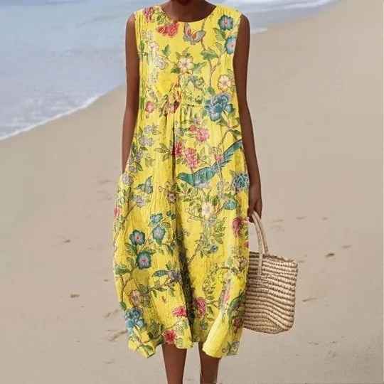Robe imprimée brise d'été