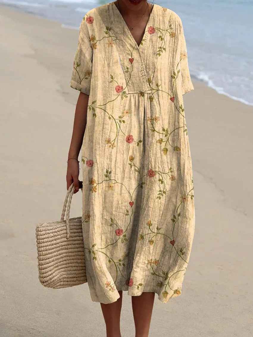 Robe imprimée brise d'été