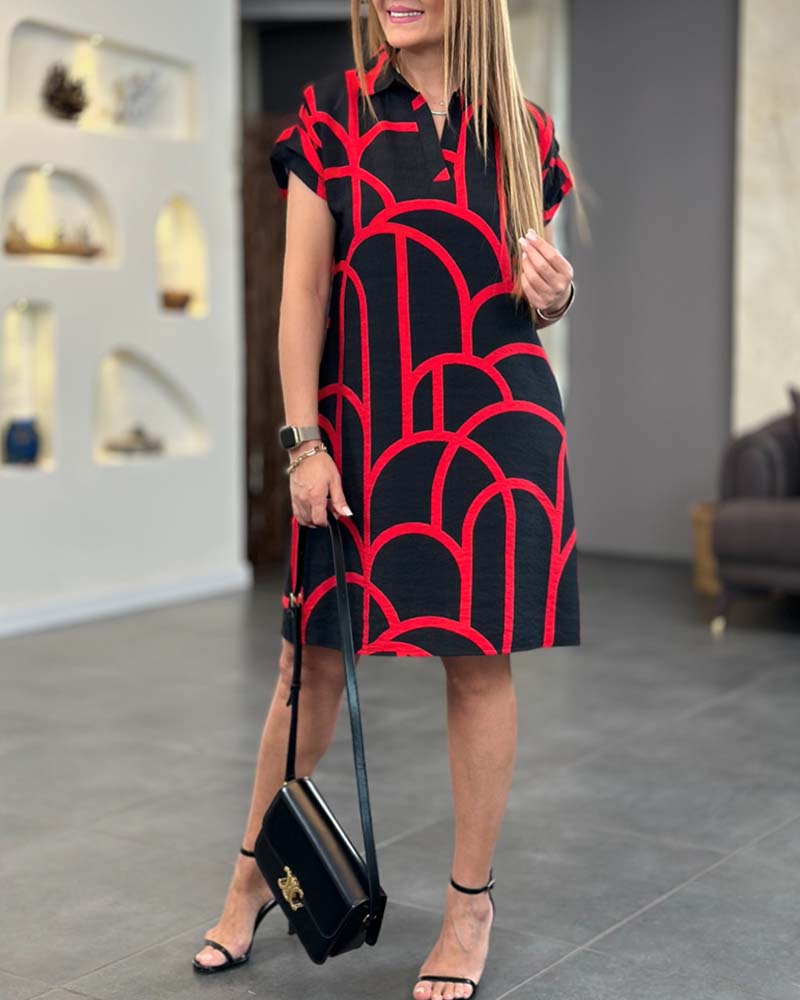 Vittoria | Robe Midi Élégante à Manches Courtes