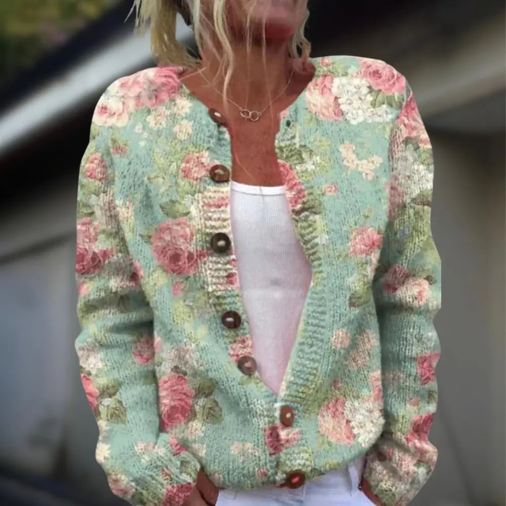 Beatrice™ | Gilet en maille à imprimé