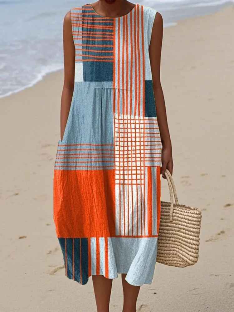 Robe imprimée brise d'été