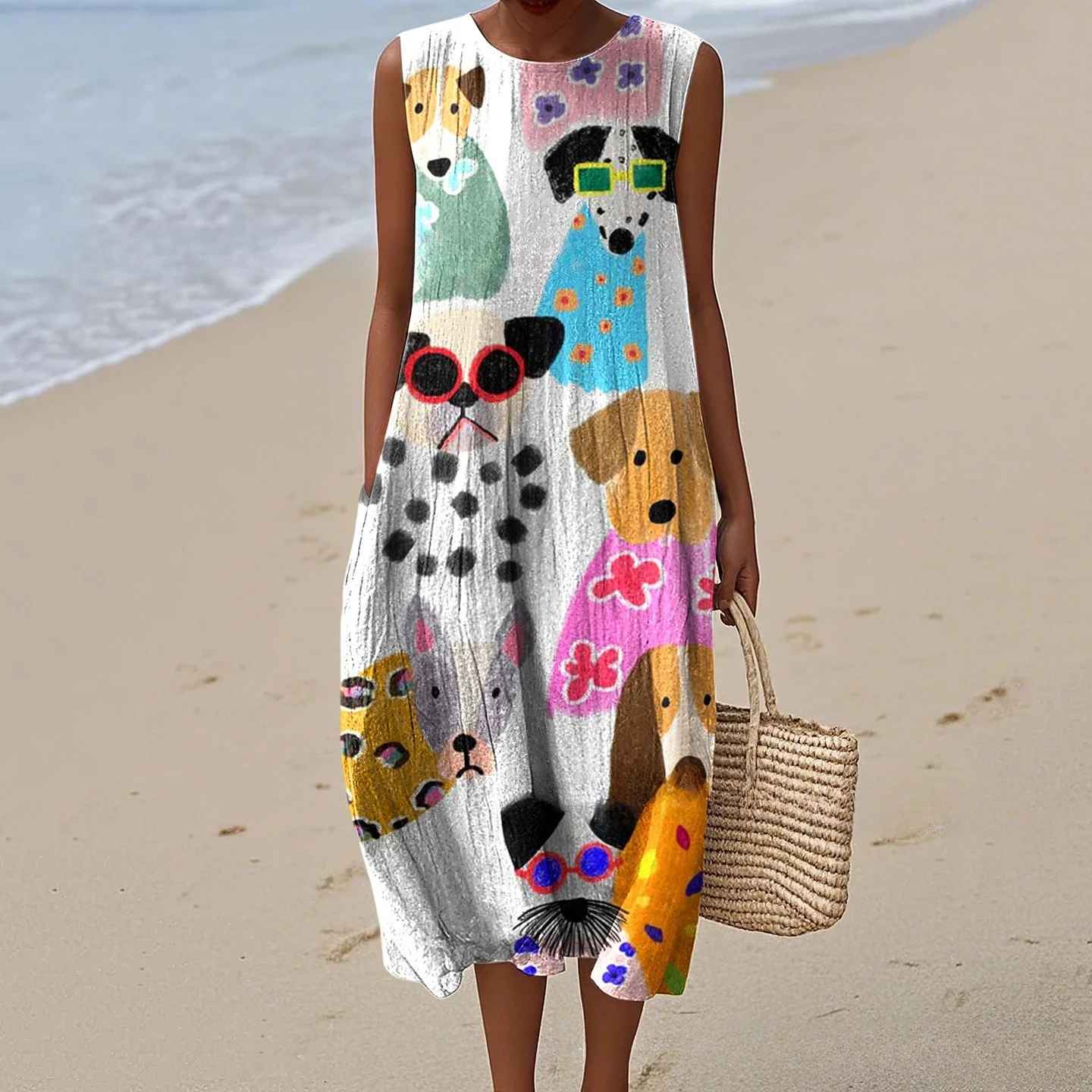 Robe imprimée brise d'été