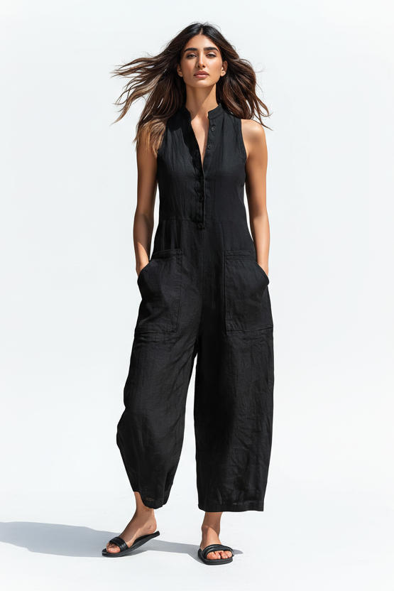Claudia | Combinaison minimaliste en lin