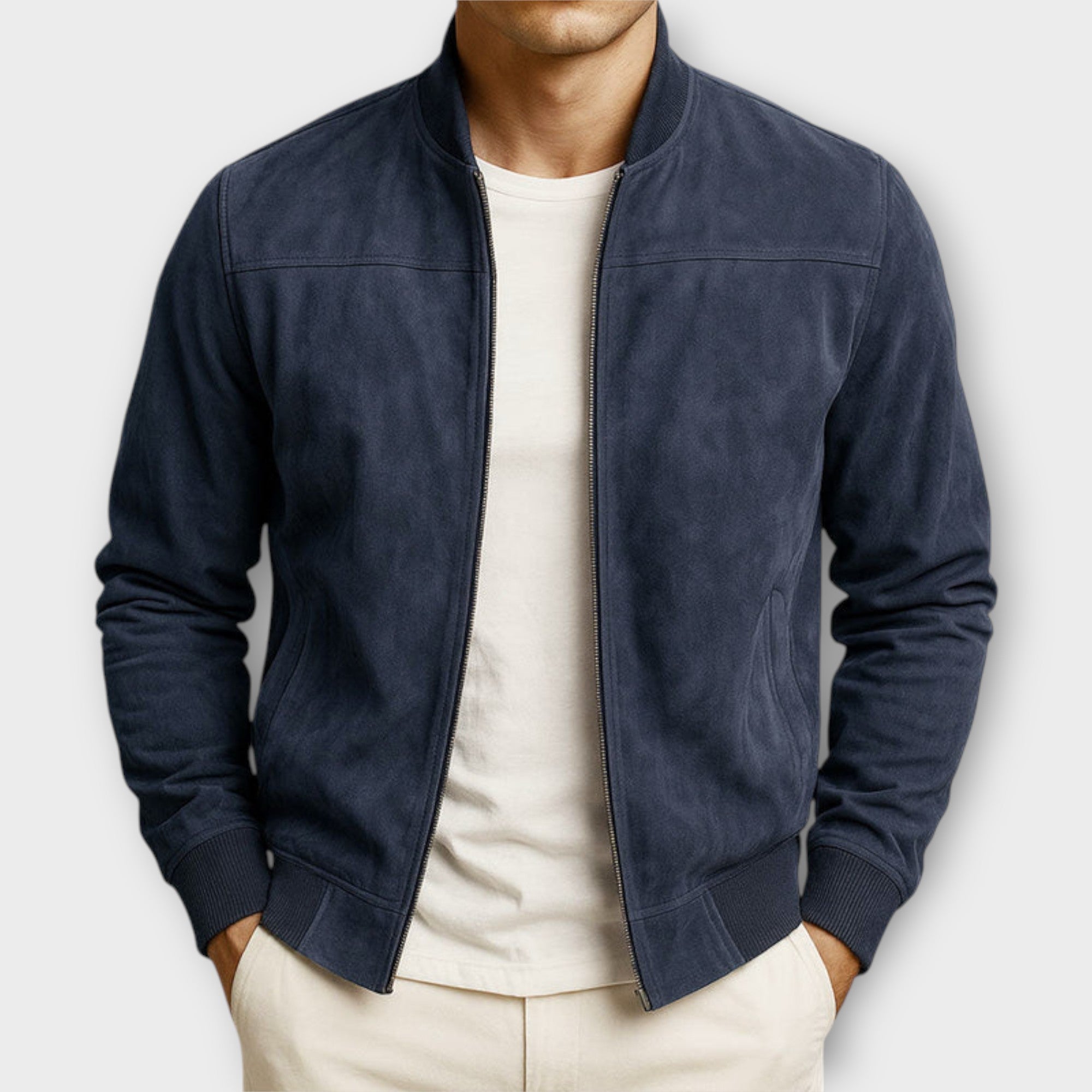 Ryan™ Veste Homme en Suédine – Élégance Discrète, Style Métropolitain
