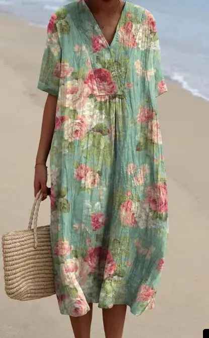 Robe imprimée brise d'été