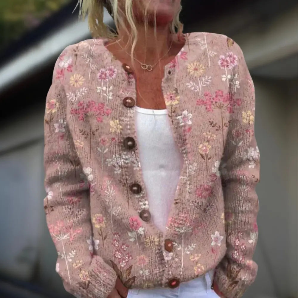Beatrice™ | Gilet en maille à imprimé