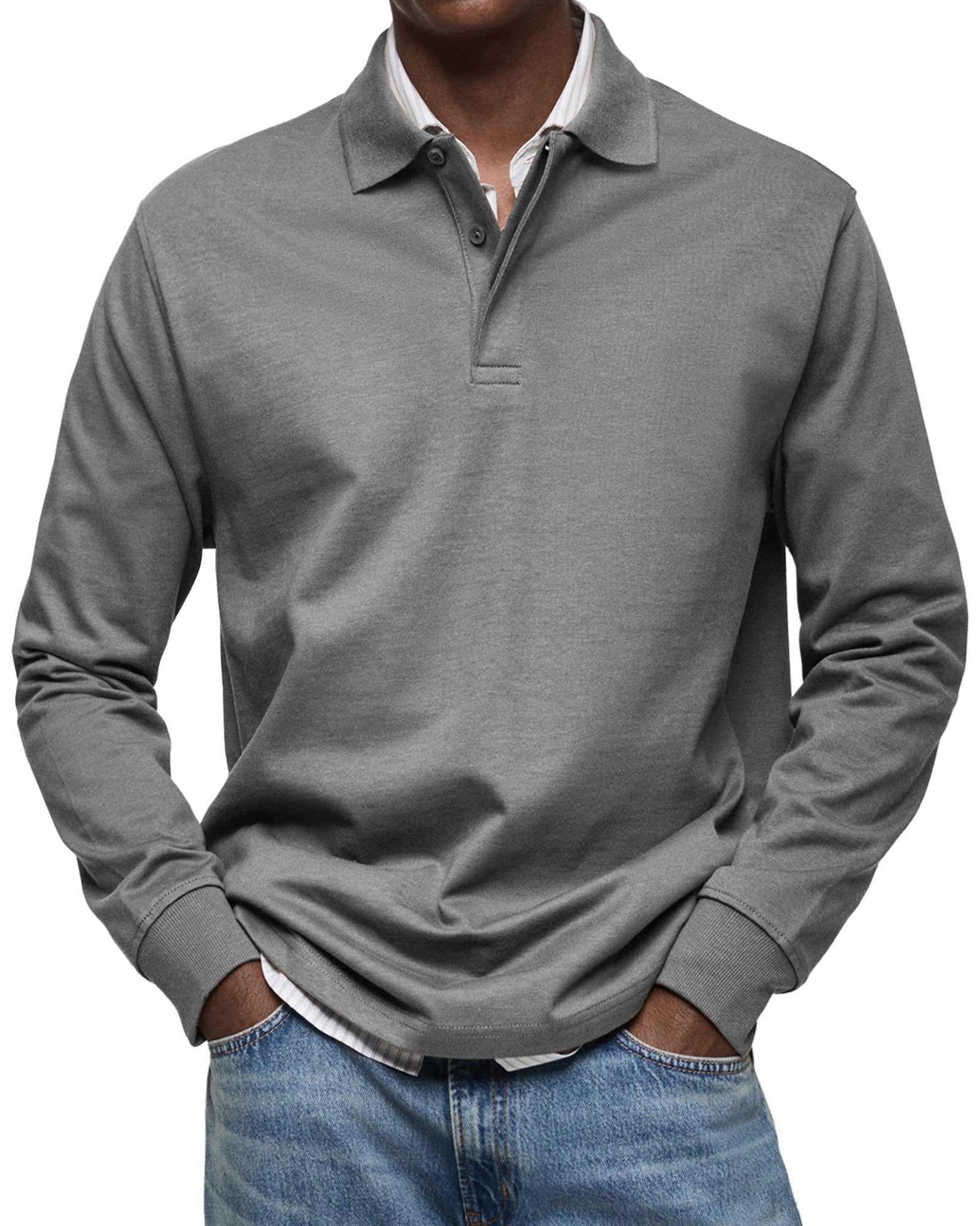 Theo™ | Polo de luxe à manches longues