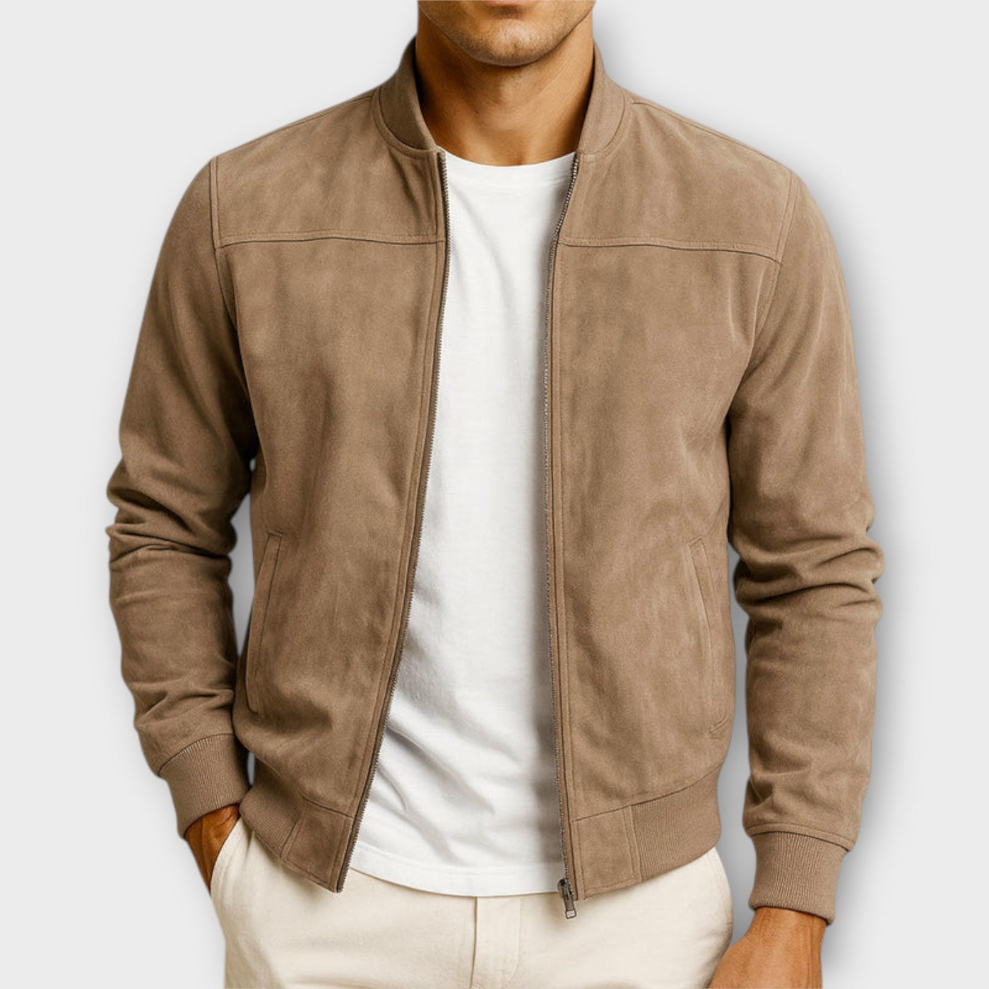 Ryan™ Veste Homme en Suédine – Élégance Discrète, Style Métropolitain