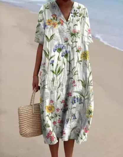 Robe imprimée brise d'été