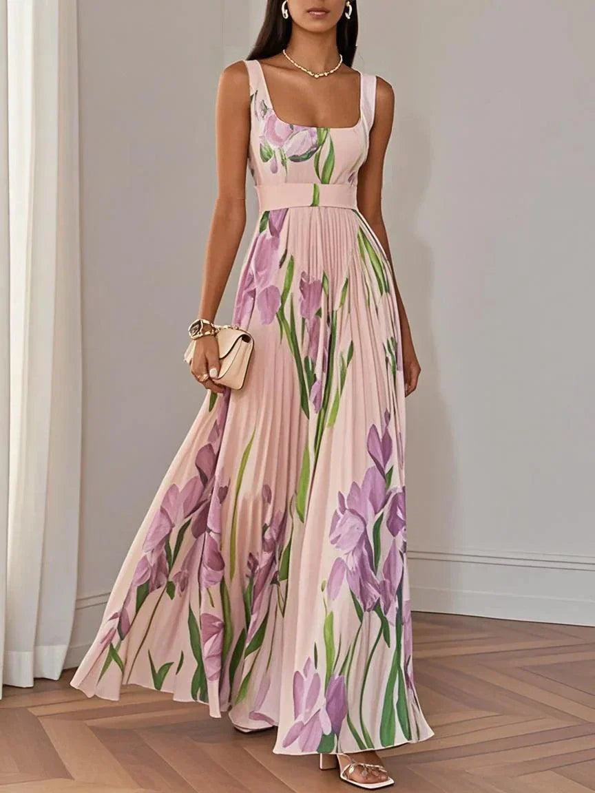Yara™ | Robe maxi plissée en chiffon