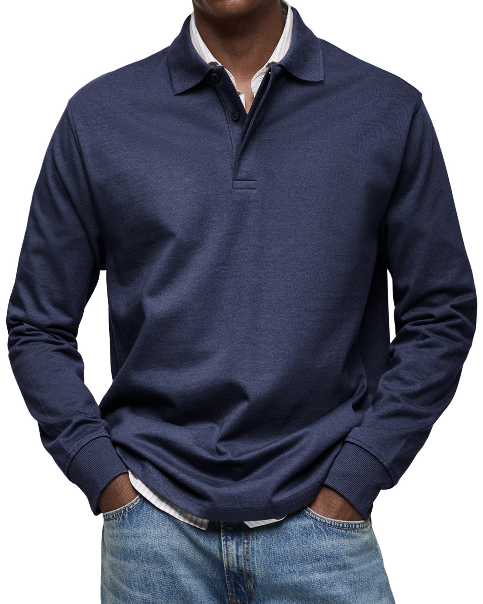 Theo™ | Polo de luxe à manches longues