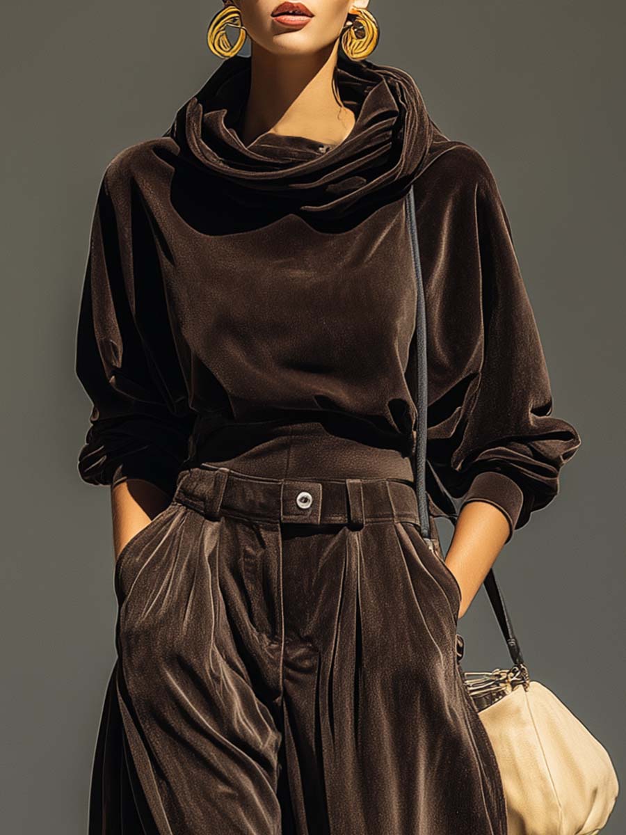 Solenne – ensemble en velours loose