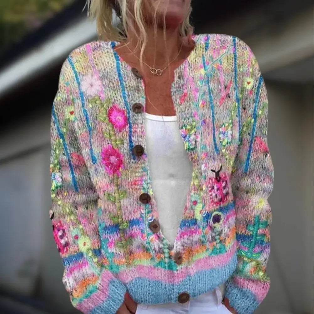 Beatrice™ | Gilet en maille à imprimé