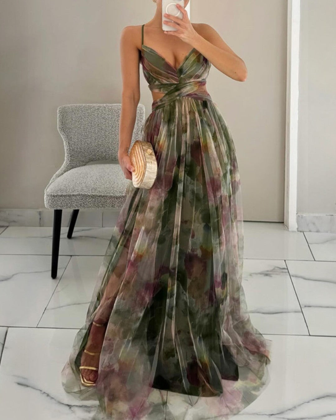 Giselle - robe longue à imprimé floral