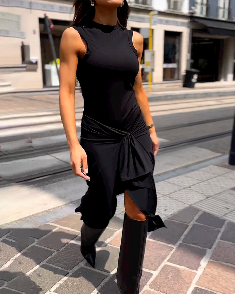 CELESTE | Robe Longue Sans Manches Élégante et Confortable