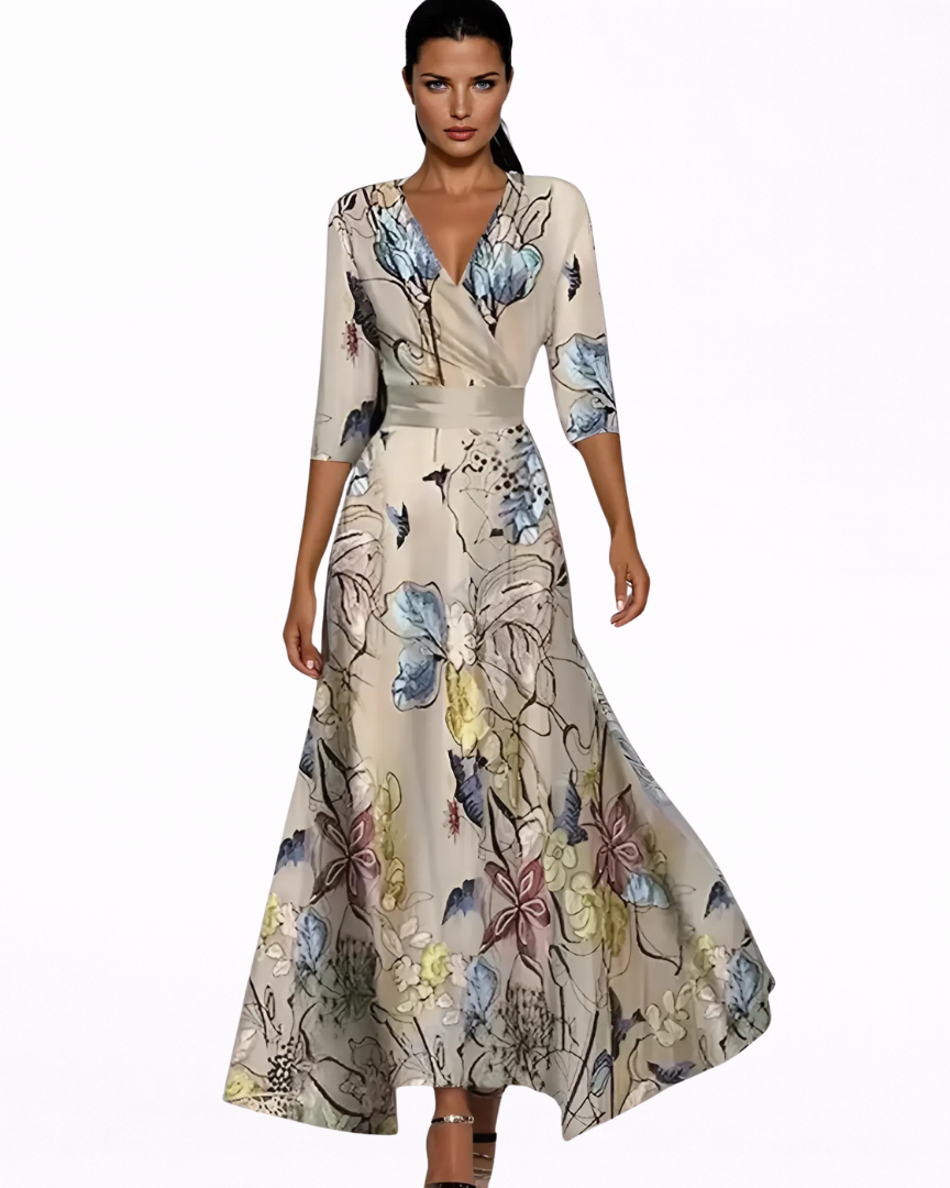 Georgina | Robe longue florale élégante