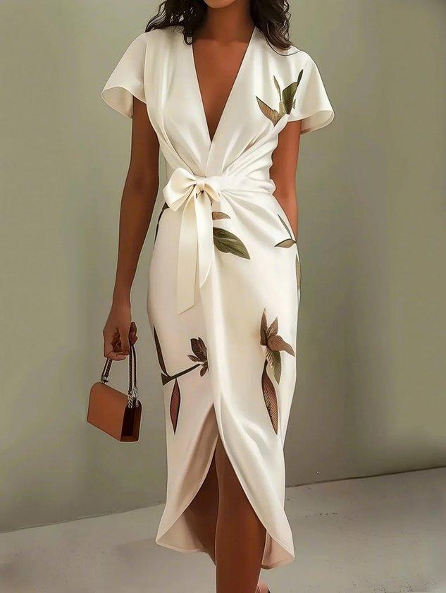 Elin | Robe portefeuille élégante à imprimé floral
