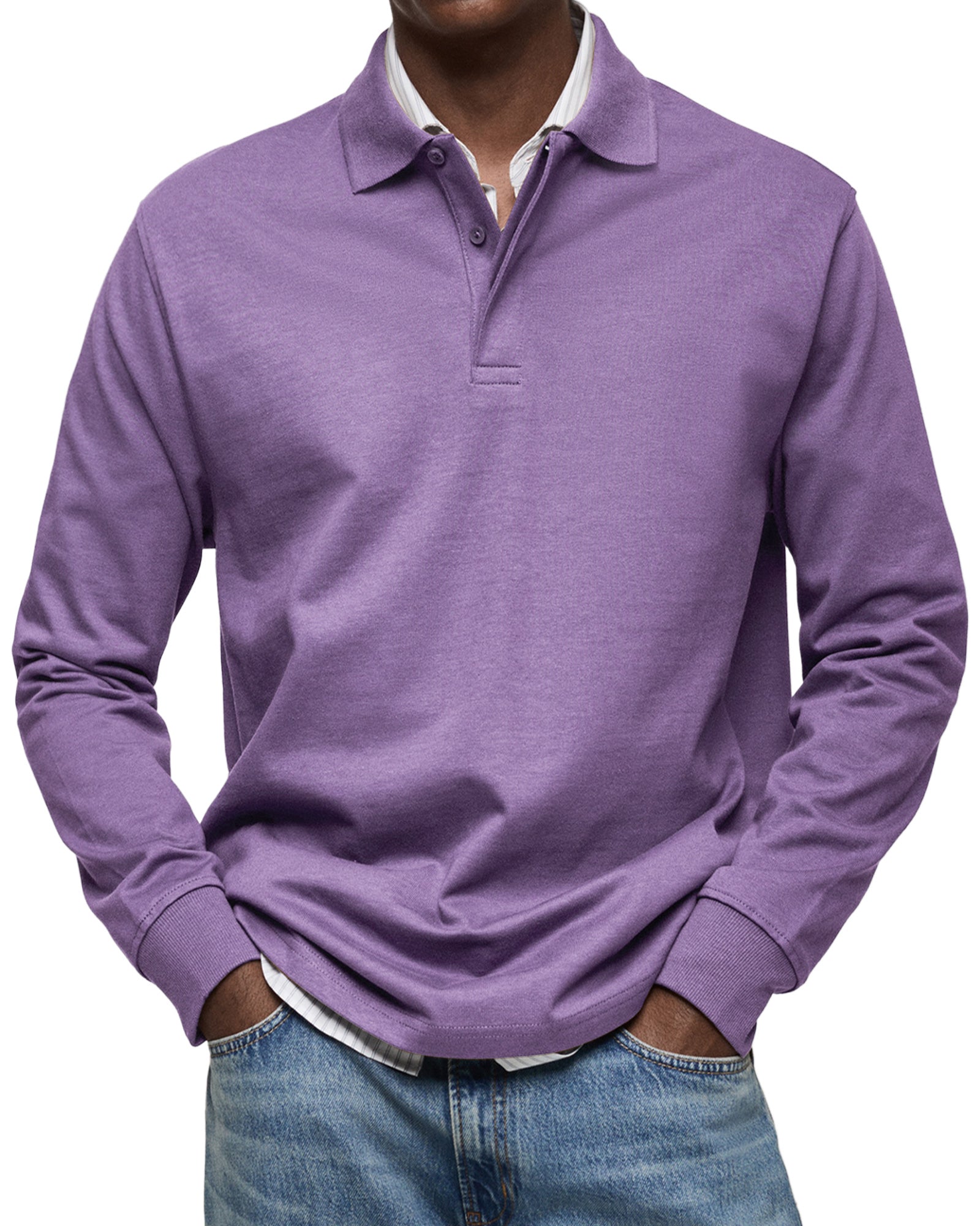Theo™ | Polo de luxe à manches longues