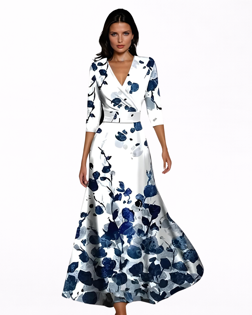 Georgina | Robe longue florale élégante