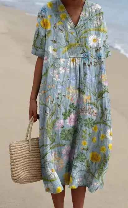 Robe imprimée brise d'été