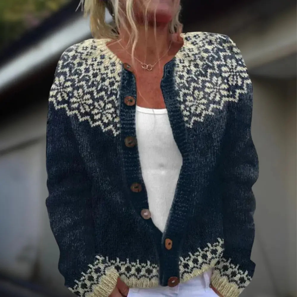 Catherine™ | Gilet en maille à imprimé