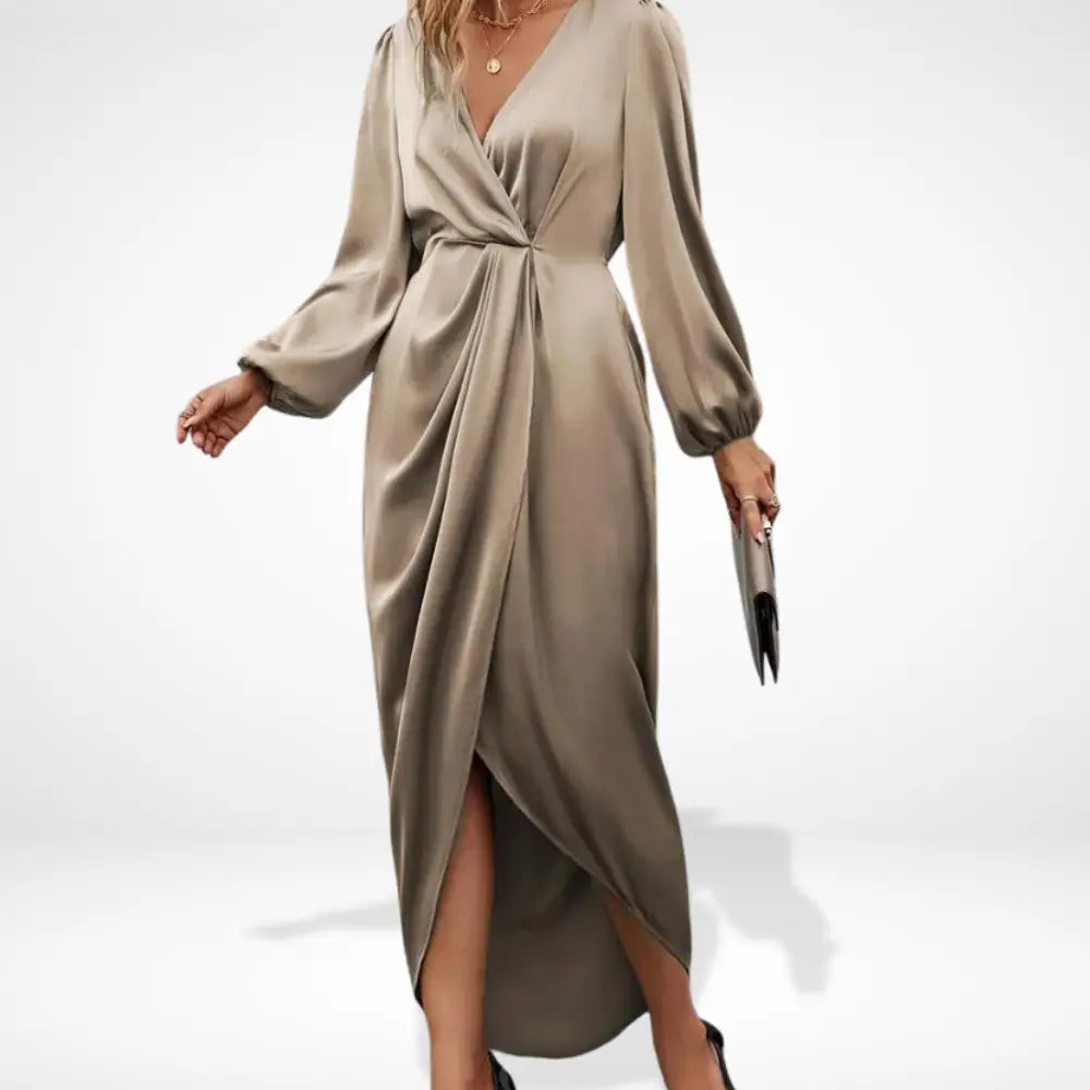 Martina | Robe de soirée midi avec drapé central