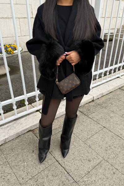 Aurelia™  | Manteau en Laine avec Fourrure