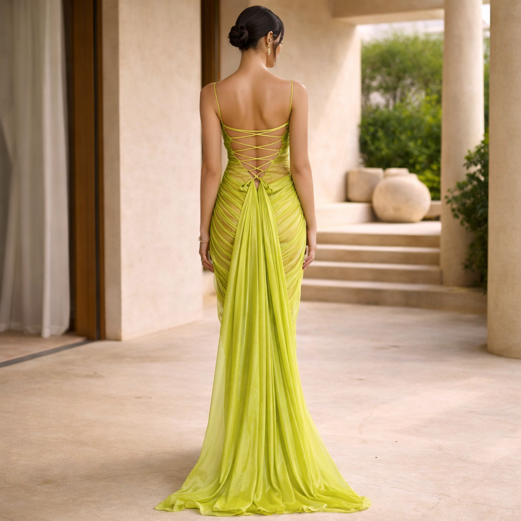 María™ | Élégance fluide en vert citron vert