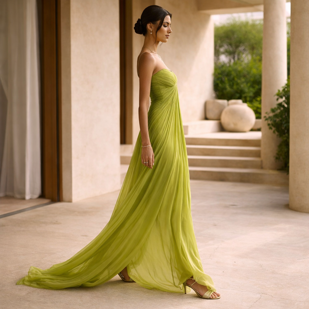 María™ | Élégance fluide en vert citron vert