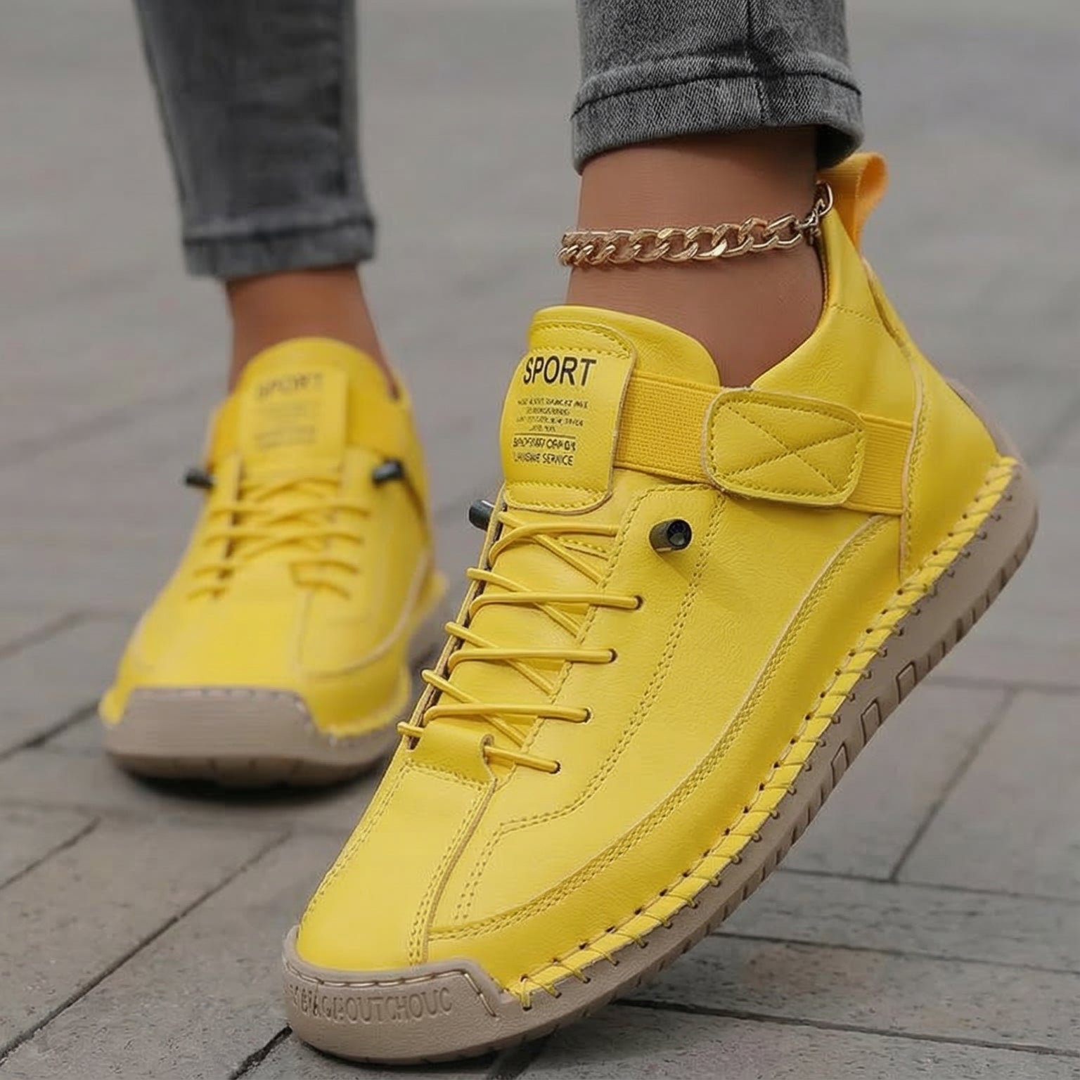 Gisela - Chaussures confortables effet peau