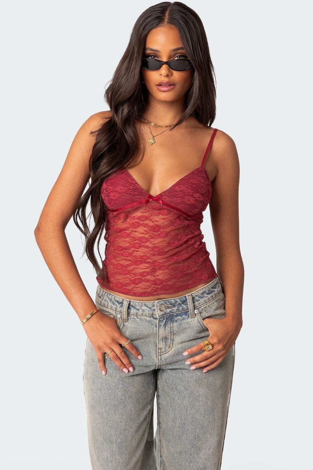 Lara™  – Top Transparent en Dentelle