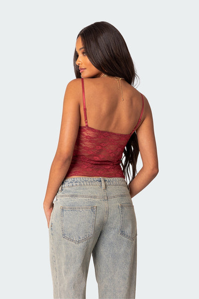 Lara™  – Top Transparent en Dentelle