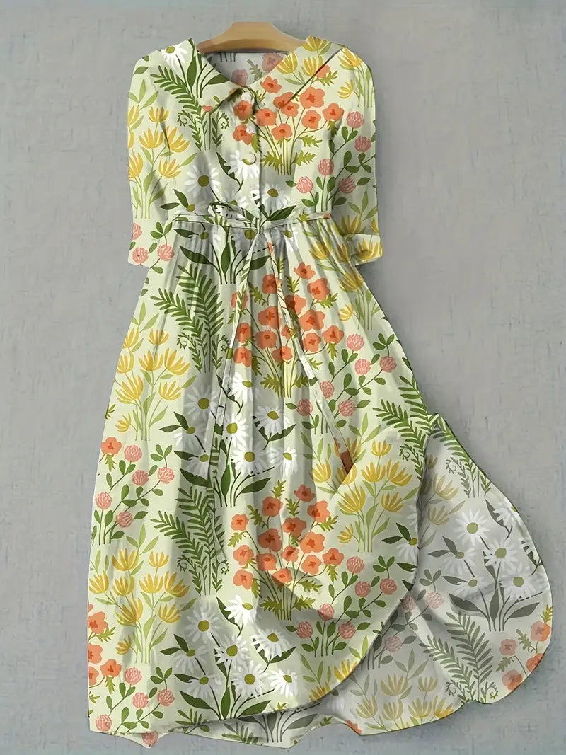 Florine | Robe de Fleurs Fraîches de Printemps