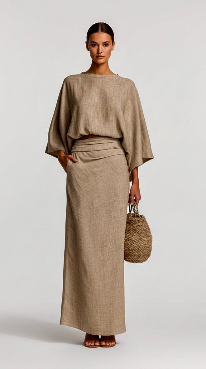 Elodie™| ensemble jupe a manches longues