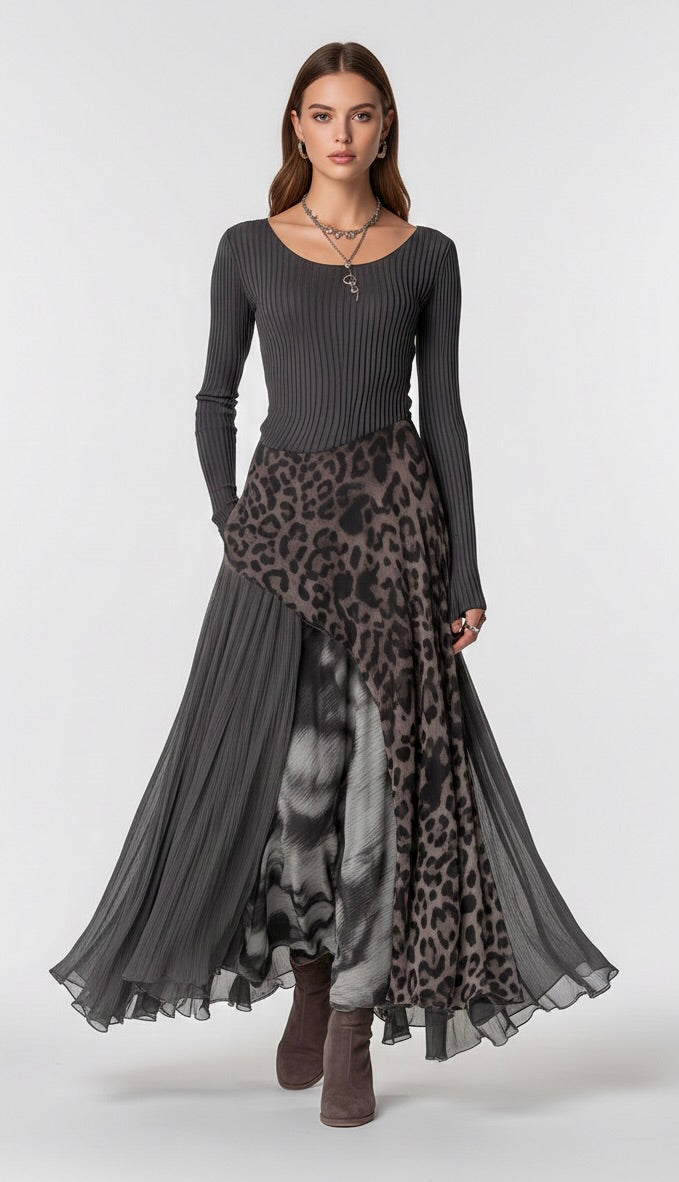 Urasa™ | Robe maxi bohème à imprimé léopard