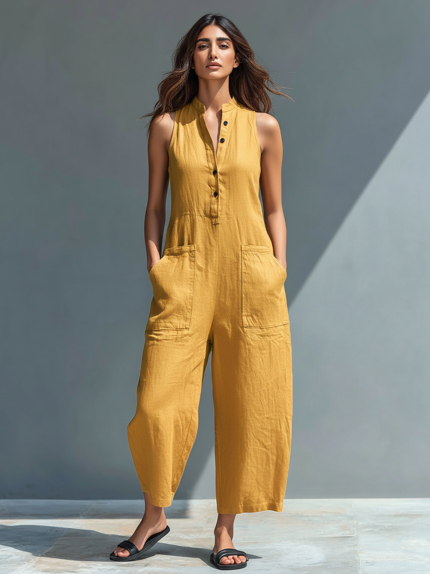 Claudia | Combinaison minimaliste en lin