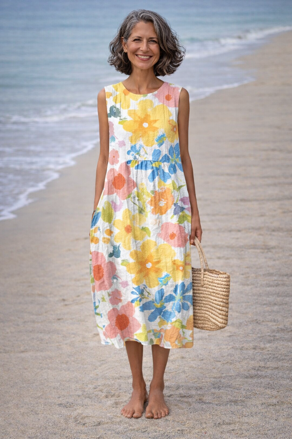 Ella | Robe midi à fleurs pastel
