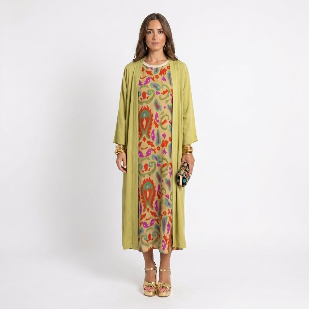 Martha | Robe fluide avec étole