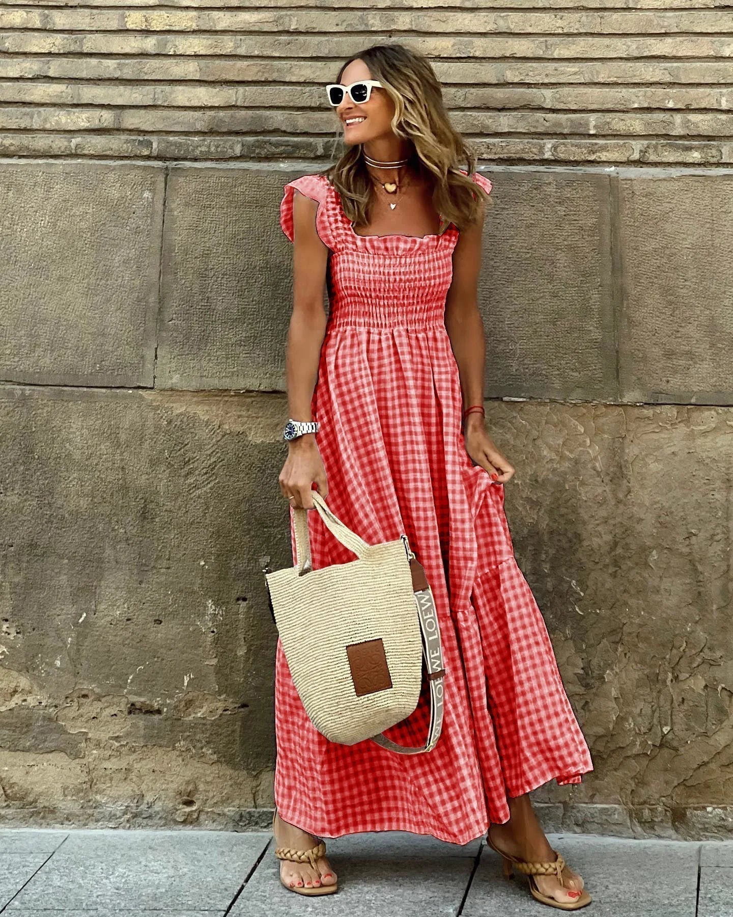 FRANCESCA | Robe à carreaux avec coupe rétro pour une élégance instantanée et un confort quotidien