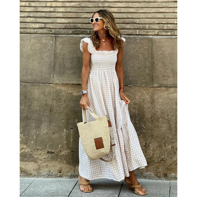 FRANCESCA | Robe à carreaux avec coupe rétro pour une élégance instantanée et un confort quotidien