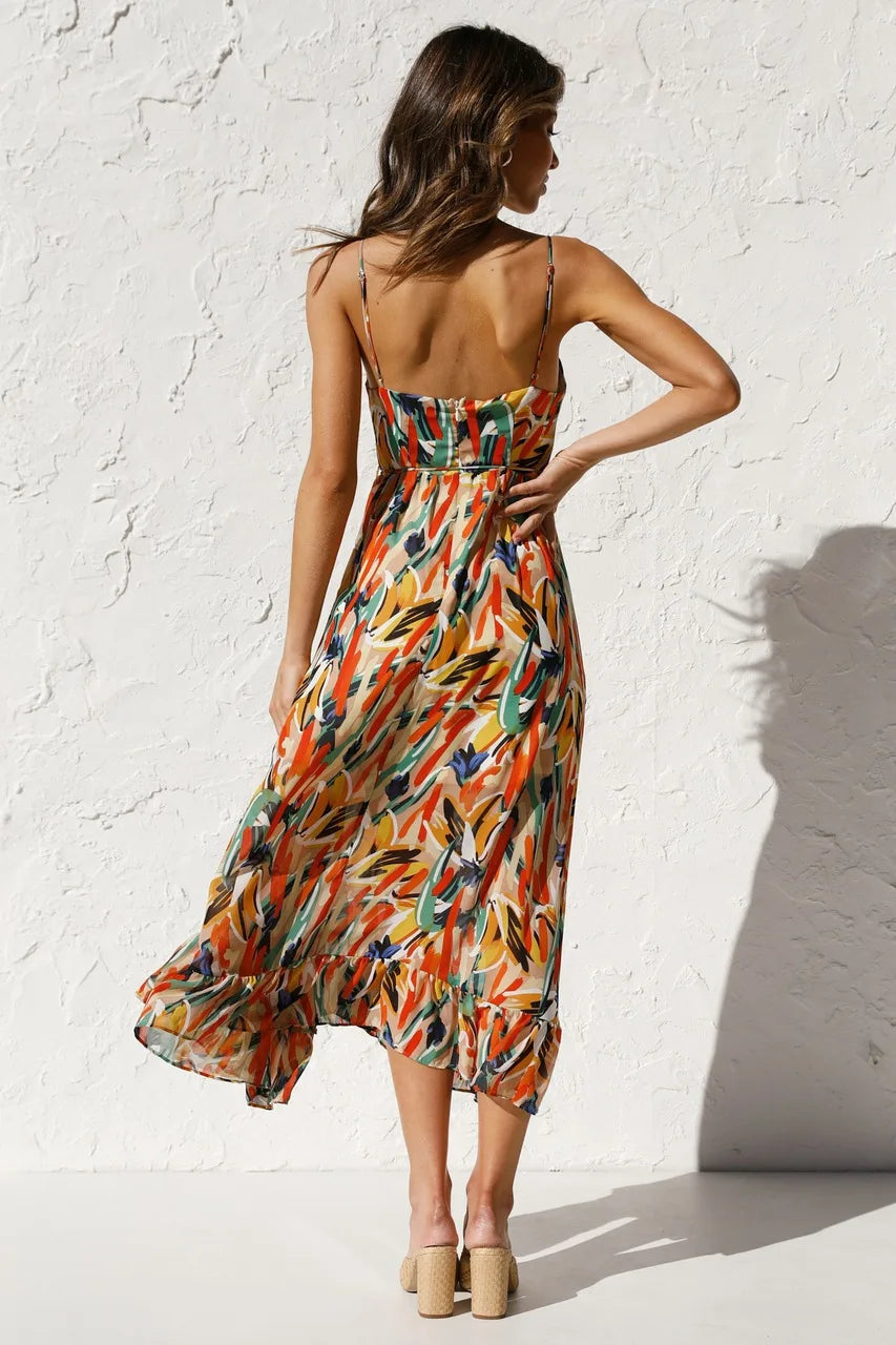 GABRIELLA | Robe d'été imprimée avec confort frais et style ensoleillé pour des journées libres