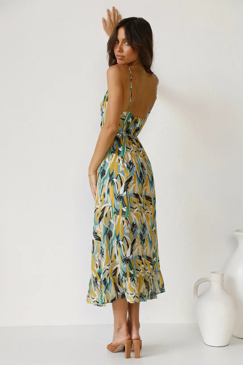 GABRIELLA | Robe d'été imprimée avec confort frais et style ensoleillé pour des journées libres