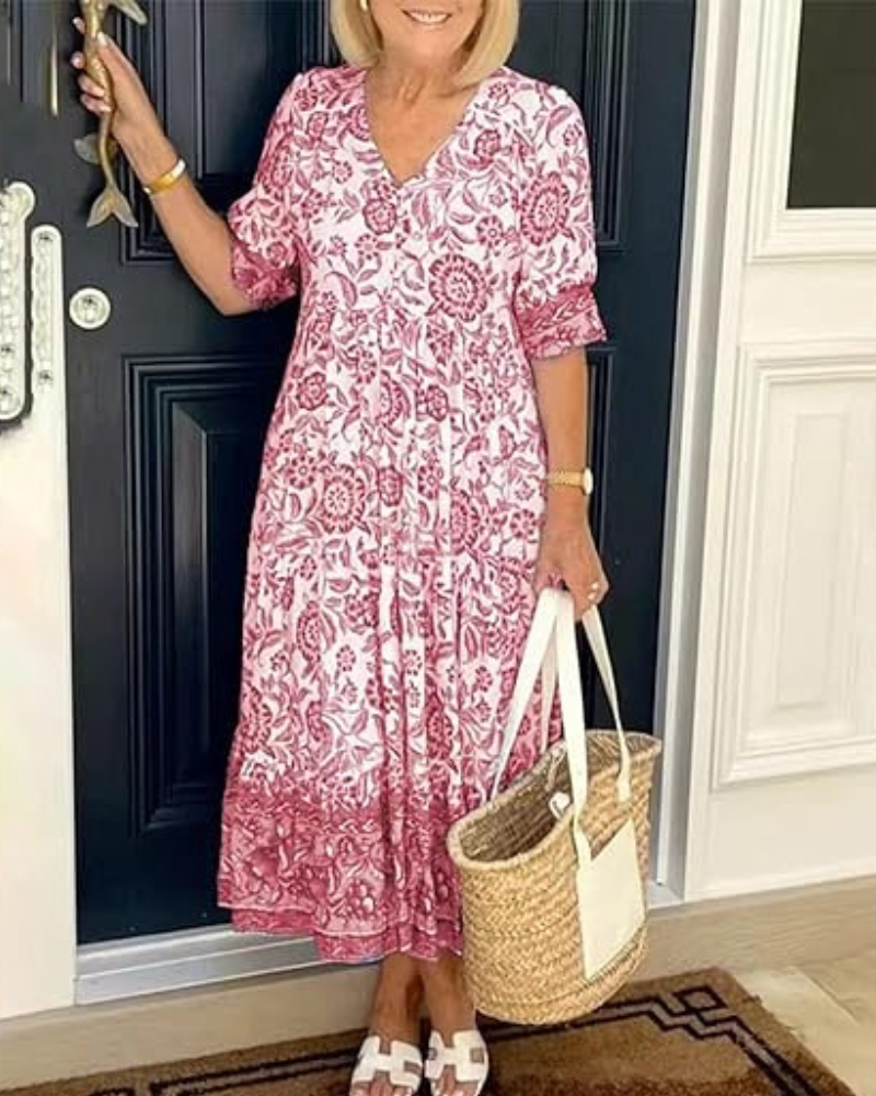 GIULIA | Robe Florale Élégante avec Confort Quotidien pour Toutes les Occasions