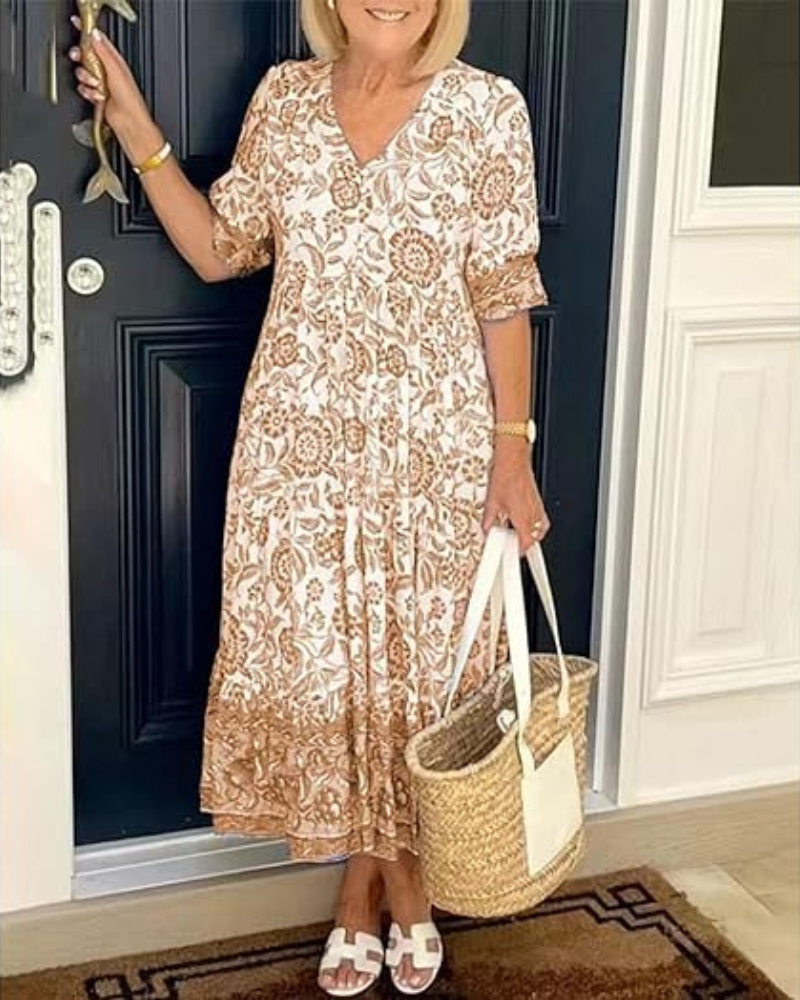 GIULIA | Robe Florale Élégante avec Confort Quotidien pour Toutes les Occasions