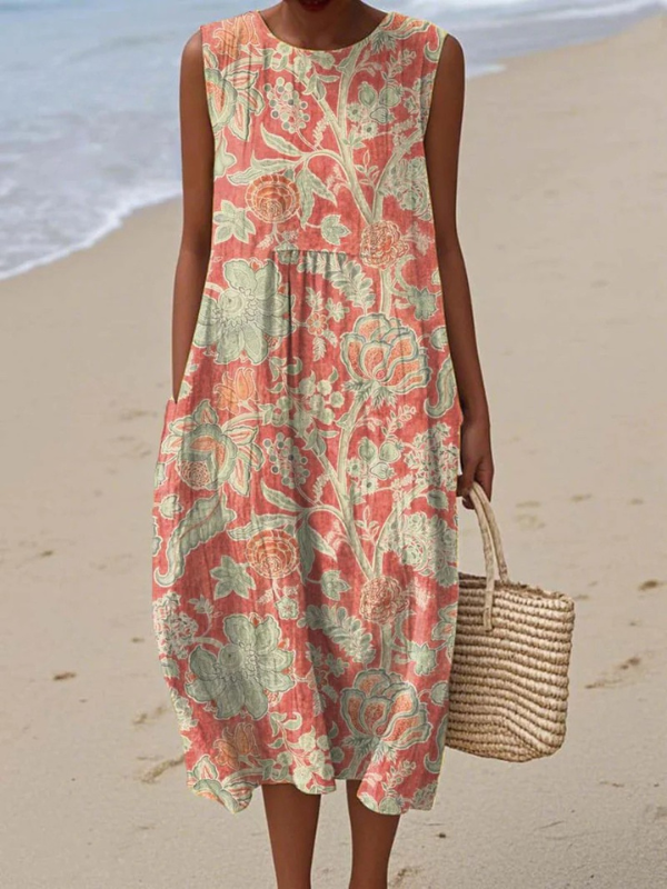 Beth™ Robe Midi Fleurs