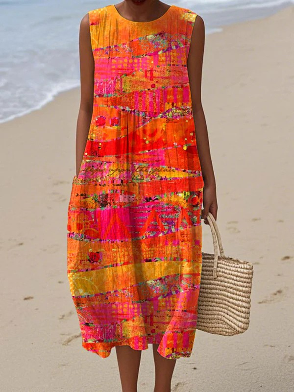 Faye™ | Robe midi Sunset