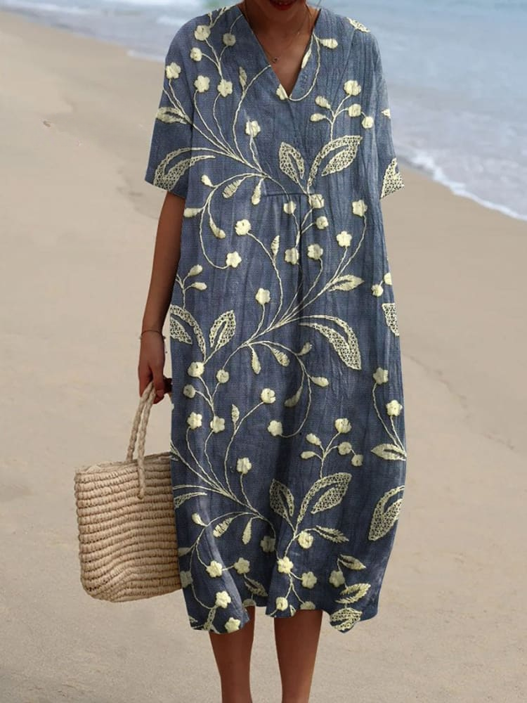 Robe imprimée brise d'été