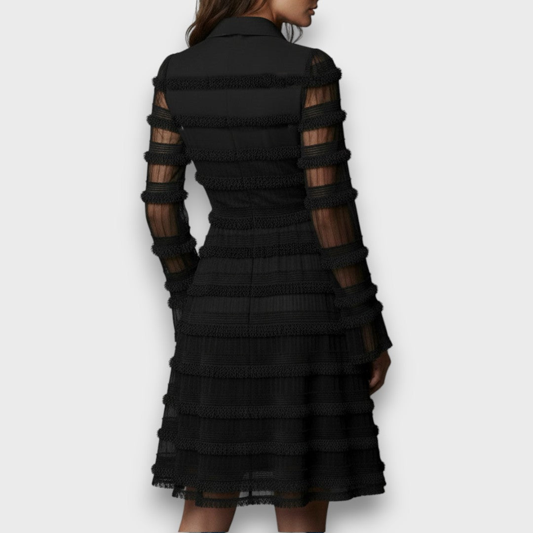 Pariasa™ | Robe midi à franges transparentes